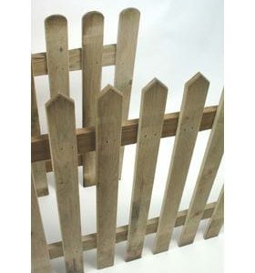 Unfinished Wooden Picket Fence Panels