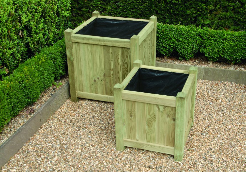 Square Wooden Planters